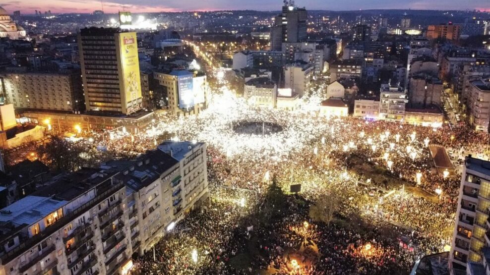 διαδηλώσεις στη Σερβία, δυστύχημα Σερβία, φοιτητές Σερβία