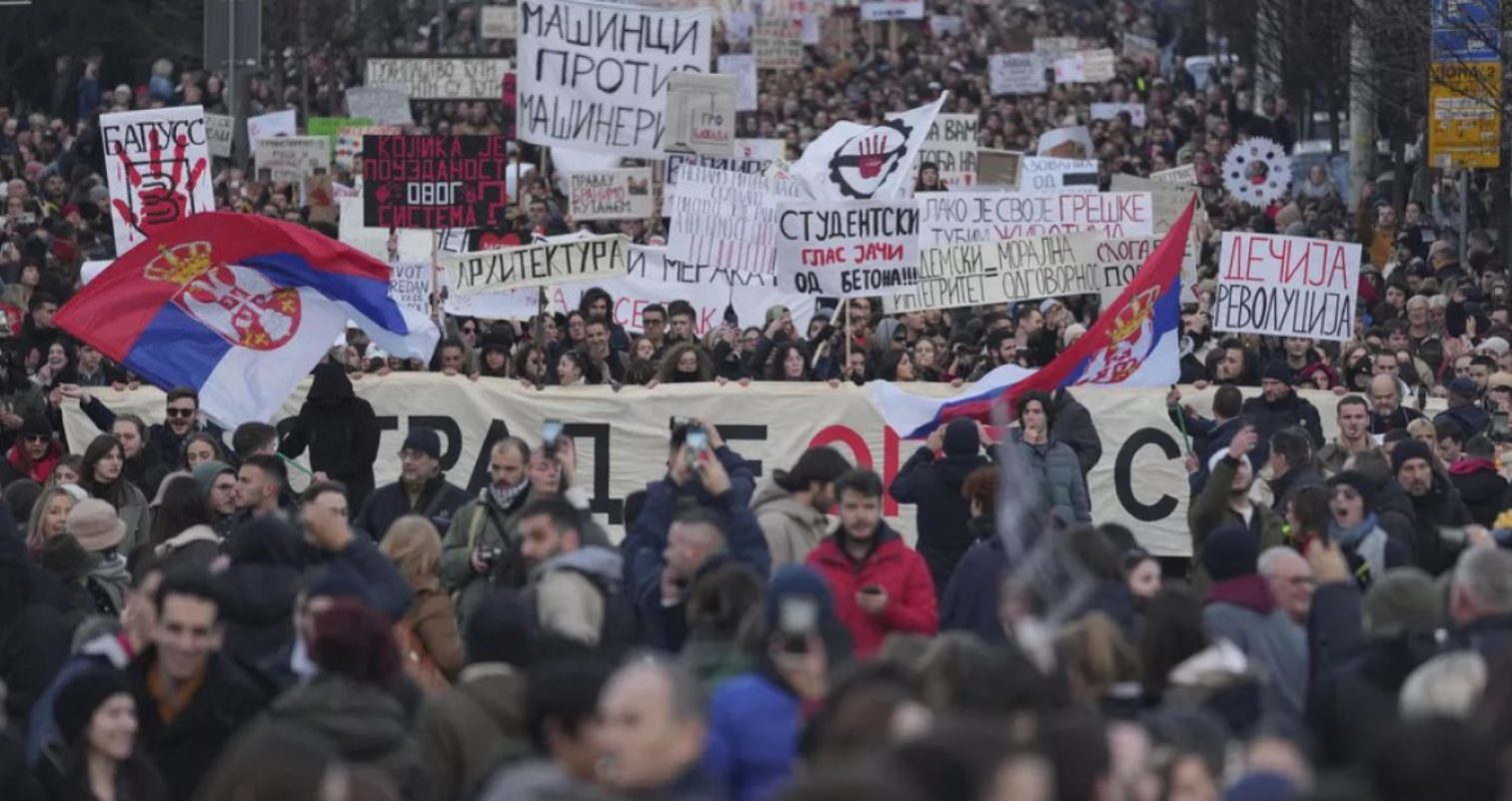 μαζικές διαδηλώσεις στη Σερβία, δυστύχημα στη Σερβία, 